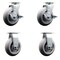 Service Caster 6 Inch Thermoplastic Rubber Caster Set with Roller Bearings 2 Brakes 2 Rigid SCC-20S620-TPRRD-TLB-2-R-2 - alternate 3